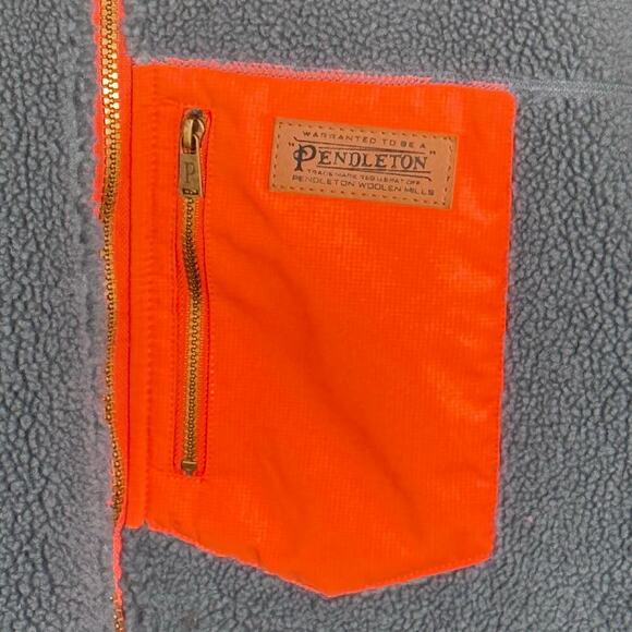 PENDELTON Winthrop Berber Fleece Jacket Storm Blue Orange Men's Size L - Picture 4 of 14